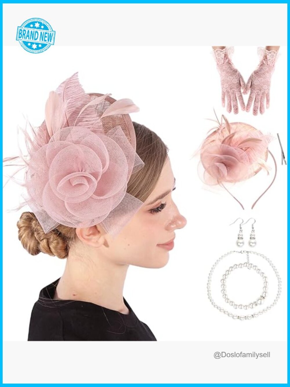 Tea Party Fascinator Derby Hat Elegant Wedding Cocktail Headpiece Adjustable